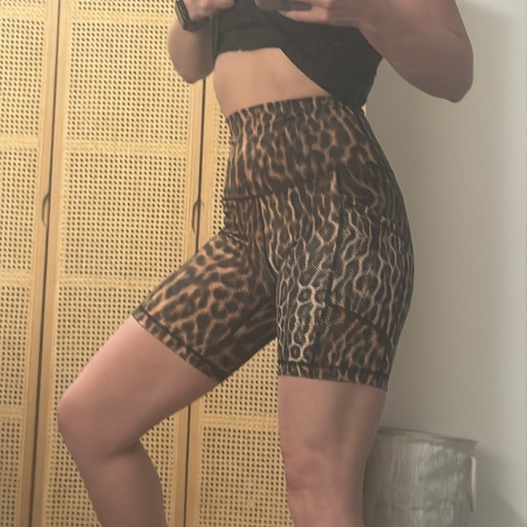 Leopard Print Bicycle Shorts - Picture 2 of 3